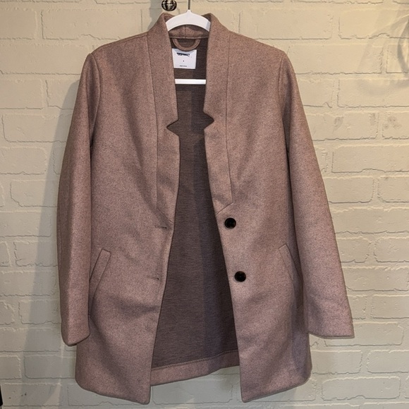 Old navy pink pea coat NEW pockets no tags heather pink gray small - Picture 3 of 5